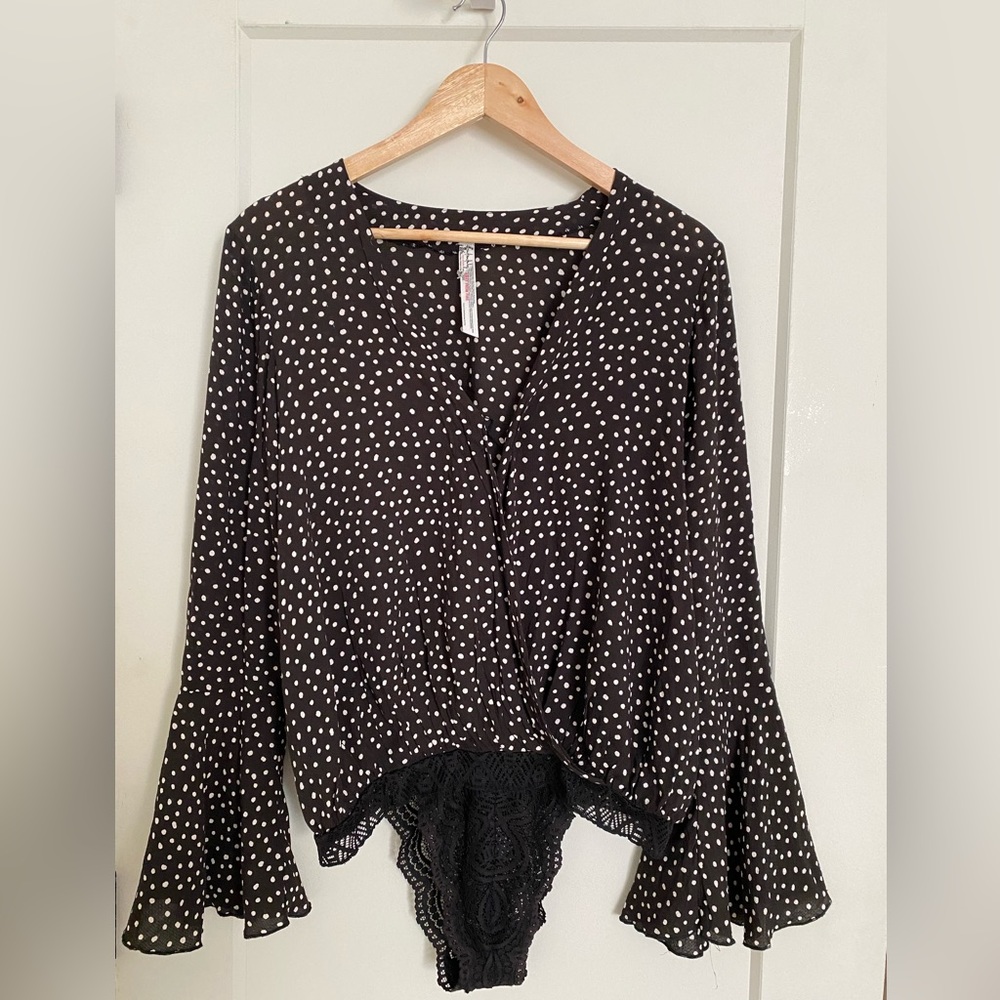 Flowy bodysuit blouse